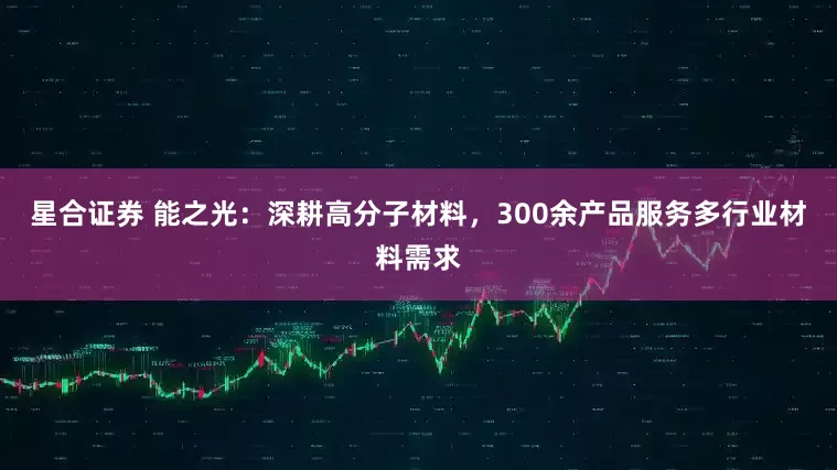 星合证券 能之光：深耕高分子材料，300余产品服务多行业材料需求